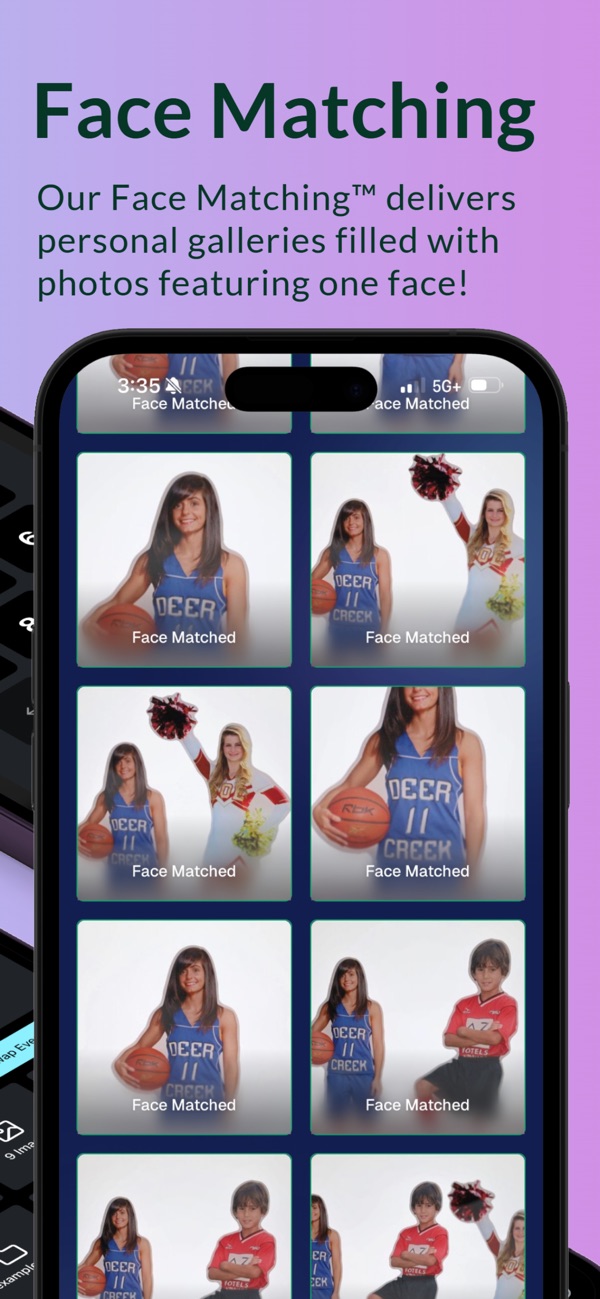 Capture app Face Matching gallery screen from the App Store