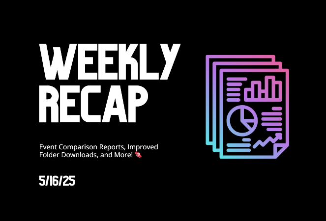 Weekly Recap: Event Comparison Reports, Improved Folder Downloads, and More! 🍬