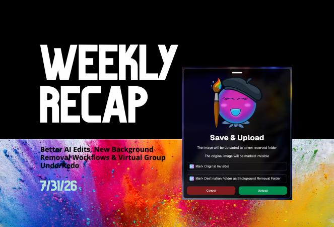 Weekly Recap: Better AI Edits, New Background Removal Workflows & Virtual Group Undo/Redo 🎨✨