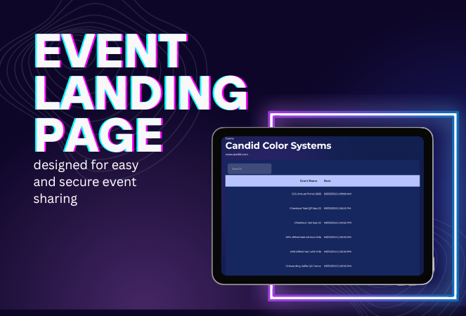 Event Landing Page: NowCandid's New Option for Event Sharing