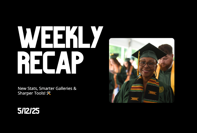 Weekly Recap: New Stats, Smarter Galleries & Sharper Tools! 🛠️