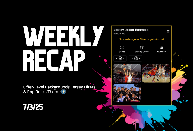 Weekly Recap: Offer-Level Backgrounds, Jersey Filters & Pop Rocks Theme 🎆